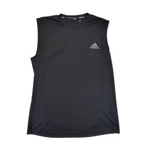 Adidas ClimaLite Mens Black Sleeveless Athletic Training Shirt
